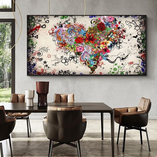 modern abstract creative canvas oil painting colorful heart flowers posters prints wall art pictures for living room bedroom home decor
modern abstract creative canvas oil painting colorful heart flowers posters prints wall art pictures for living room bedroom home decor