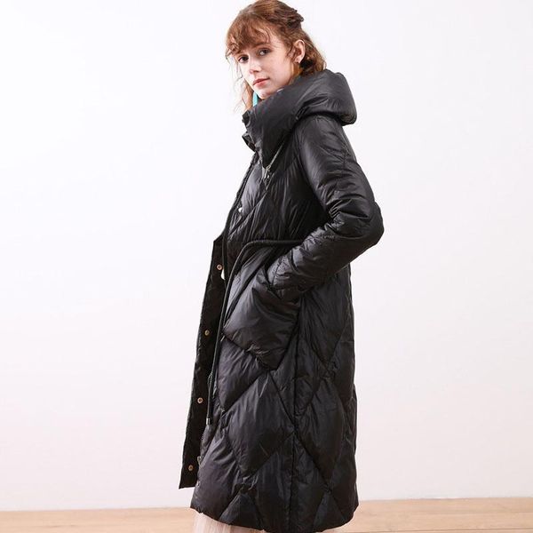 ftlzz winter down jacket women 90% white duck down long parkas ultra light warm coat casual slim snow outwear1, Black 
ftlzz winter down jacket women 90% white duck down long parkas ultra light warm coat casual slim snow outwear1, Black