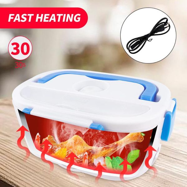 1.5l electric lunch box heating lunch box heater portable bento office home warmer with removable container spoon