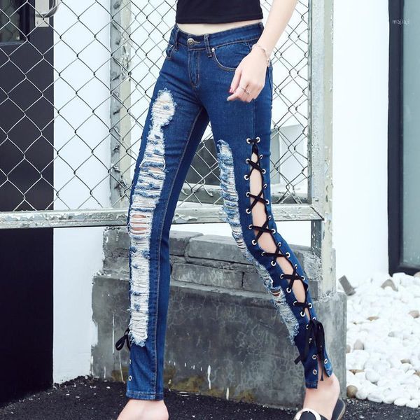 women's jeans lace-up women fading and shredded holes skinny denim patchwork low waist buttons long trousers ripped blue pencil pants1
women's jeans lace-up women fading and shredded holes skinny denim patchwork low waist buttons long trousers ripped blue pencil pants1