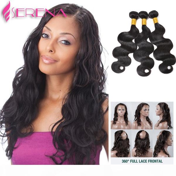 360 lace frontal with bundle 7a brazilian virgin hair closure with bundles brazilian body wave pre plucked frontal with bundles, Black;brown
360 lace frontal with bundle 7a brazilian virgin hair closure with bundles brazilian body wave pre plucked frontal with bundles, Black;brown