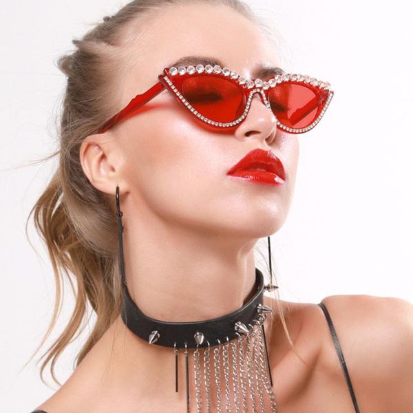 vintage cat eye sunglasses women's new retro kitten eye sunglasses tinted color lens mosaic diamond plastic glasses frame, White;black
vintage cat eye sunglasses women's new retro kitten eye sunglasses tinted color lens mosaic diamond plastic glasses frame, White;black