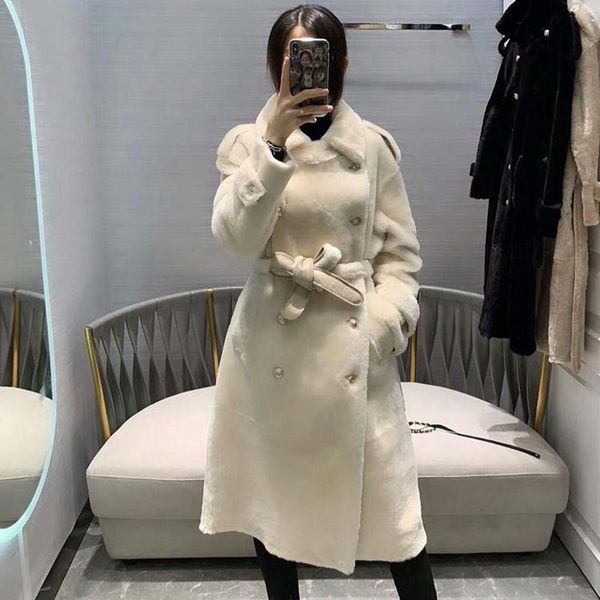 women's fur & faux real women coat long natural double-faced sheepskin and windbreaker winter merino sheep warm thick, Black
women's fur & faux real women coat long natural double-faced sheepskin and windbreaker winter merino sheep warm thick, Black
