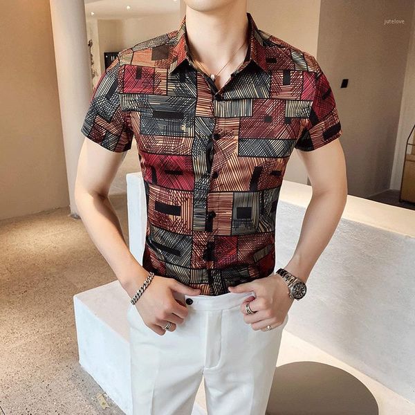 men's shirt short sleeve casual shirts man irregular plaid sketch printed summer clothing slim plus size male shirts1, White;black
men's shirt short sleeve casual shirts man irregular plaid sketch printed summer clothing slim plus size male shirts1, White;black