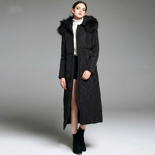 new long duck down jacket women large fur collar women's jackets thickened black winter coat chaqueta mujer kj448
new long duck down jacket women large fur collar women's jackets thickened black winter coat chaqueta mujer kj448
