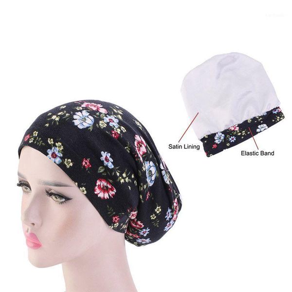 cotton cap flower printed muslim turban sleeping cap with elastic cover hair loss for lady bonnet night heads satin1, Black
cotton cap flower printed muslim turban sleeping cap with elastic cover hair loss for lady bonnet night heads satin1, Black