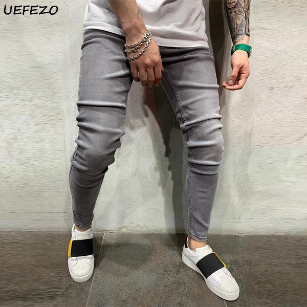 men's jeans uefezo 2021 men solid classic fashion designer denim skinny casual high-quality slim hip-hop high street pant, Blue
men's jeans uefezo 2021 men solid classic fashion designer denim skinny casual high-quality slim hip-hop high street pant, Blue