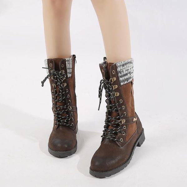 women winter boots warm snow boots mid-calf black pu fashion knitting patchwork shoes fur botas mujer plus size 35-43
women winter boots warm snow boots mid-calf black pu fashion knitting patchwork shoes fur botas mujer plus size 35-43