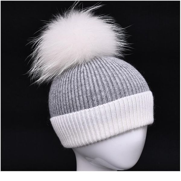 children hat toddler kids baby warm winter wool hat knit beanie two-color baby boys girls double real fur pom qylndg, White
children hat toddler kids baby warm winter wool hat knit beanie two-color baby boys girls double real fur pom qylndg, White