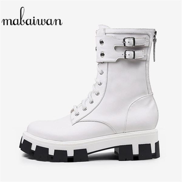 boots mabaiwan brand designer genuine leather ankle women platform chunky high heel zipper shoes winter buckle motorcycle, Black
boots mabaiwan brand designer genuine leather ankle women platform chunky high heel zipper shoes winter buckle motorcycle, Black