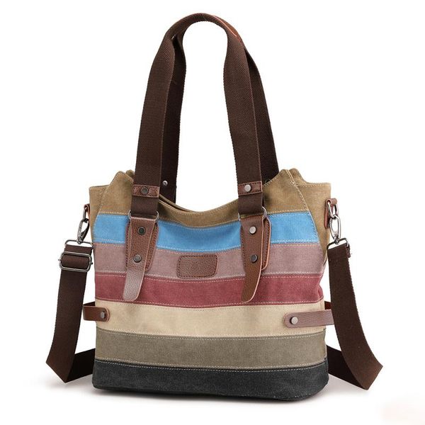 2020 spring bolsas feminine canvas women handbags vintage striped large capacity ladies tote bag casual girls shoulder bags
2020 spring bolsas feminine canvas women handbags vintage striped large capacity ladies tote bag casual girls shoulder bags