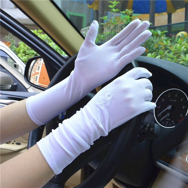 new summer lady spandex medium-long sunscreen embroidered female thin elastic etiquette driving gloves foe women luvas, Blue;gray
new summer lady spandex medium-long sunscreen embroidered female thin elastic etiquette driving gloves foe women luvas, Blue;gray