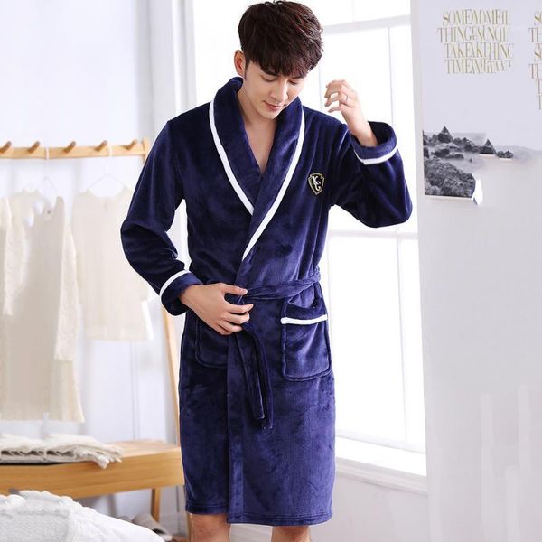 men casual kimono bathrobe autumn winter flannel long robe thick warm sleepwear plus size 3xl nightgown male casual home wear1, Black;brown
men casual kimono bathrobe autumn winter flannel long robe thick warm sleepwear plus size 3xl nightgown male casual home wear1, Black;brown