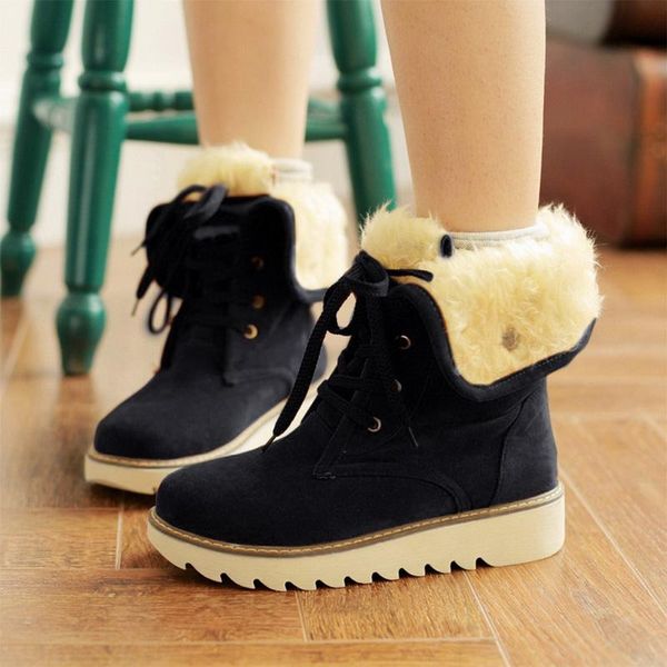 snow boots woman new warm fur plush insole women winter boots flat with flock ankle women shoes lace-up winter shoes woman, Black
snow boots woman new warm fur plush insole women winter boots flat with flock ankle women shoes lace-up winter shoes woman, Black
