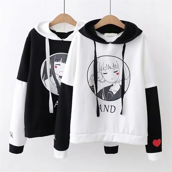 merry pretty women cartoon print patchwork hooded sweatshirts sweet style long sleeve harajuku hoodies winter cute pullover y200610, Black
merry pretty women cartoon print patchwork hooded sweatshirts sweet style long sleeve harajuku hoodies winter cute pullover y200610, Black