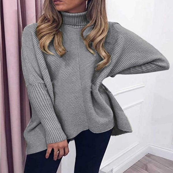 fashion women's casual high collar solid color long-sleeved pullover warm sweater autumn winter essential, White;black 
fashion women's casual high collar solid color long-sleeved pullover warm sweater autumn winter essential, White;black