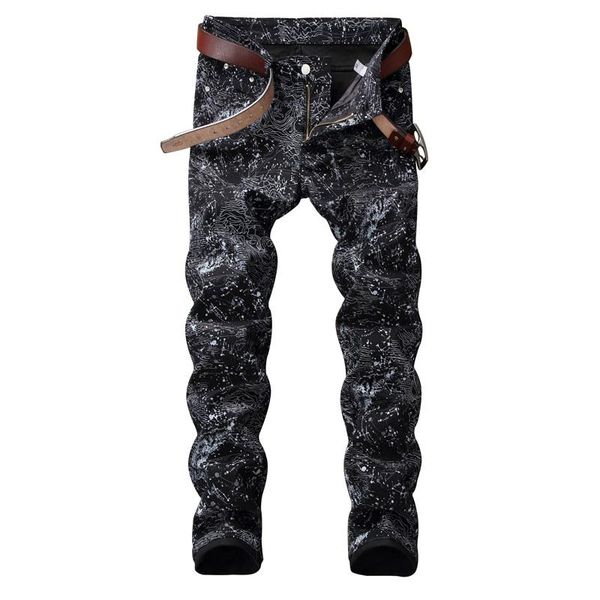 2020 newly fashion streetwear mens jeans black color casual punk pants printed jeans men slim fit elastic hip hop stretch, Blue
2020 newly fashion streetwear mens jeans black color casual punk pants printed jeans men slim fit elastic hip hop stretch, Blue