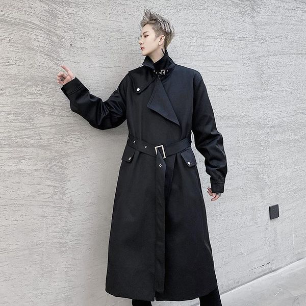 male streetwear punk gothic vintage loose overcoat jacket cardigan windbreaker men's belt 3/4 long loose casual trench coat, Tan;black
male streetwear punk gothic vintage loose overcoat jacket cardigan windbreaker men's belt 3/4 long loose casual trench coat, Tan;black