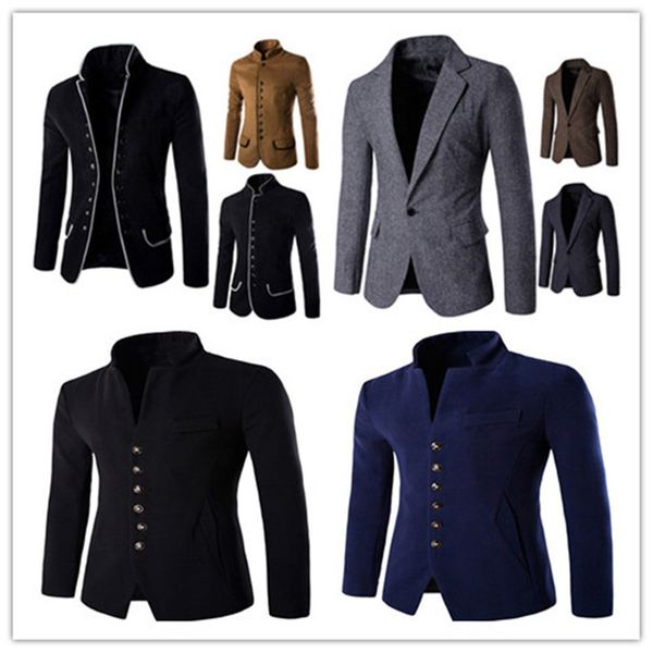 autumn solid mens blazers casual designer mens slim clothing fashion mens outerwears with single breasted, White;black
autumn solid mens blazers casual designer mens slim clothing fashion mens outerwears with single breasted, White;black