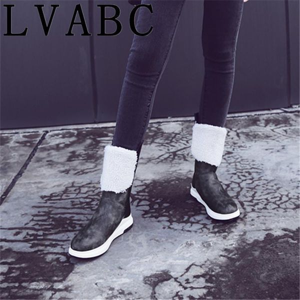 lvabc 2020 woman boots mid-calf boots warm ladies snow woman plush winter fur plus size 33-43, Black
lvabc 2020 woman boots mid-calf boots warm ladies snow woman plush winter fur plus size 33-43, Black