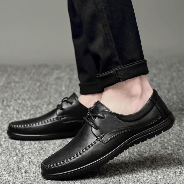 goodrsson leather shoes men formal dress shoes round toe lace up flats first layer cowhide men leather fashion male, Black
goodrsson leather shoes men formal dress shoes round toe lace up flats first layer cowhide men leather fashion male, Black