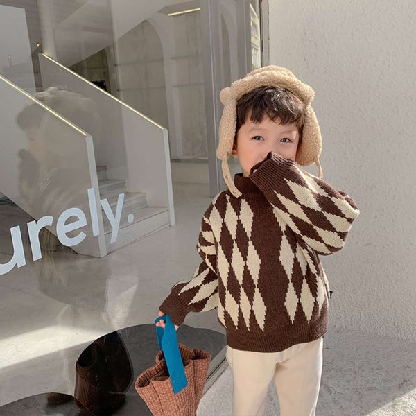 version pullover korean boys' aokids sweater children's rhombic round neck winter wear personali fashionable baby clme, Blue
version pullover korean boys' aokids sweater children's rhombic round neck winter wear personali fashionable baby clme, Blue