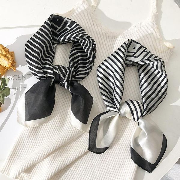 новая полоса подражать реальный шелк шелковый шарф сладкие края рулона adornment профессия малый шарф печати малый шелковый шарф hairband sq, Blue;gray