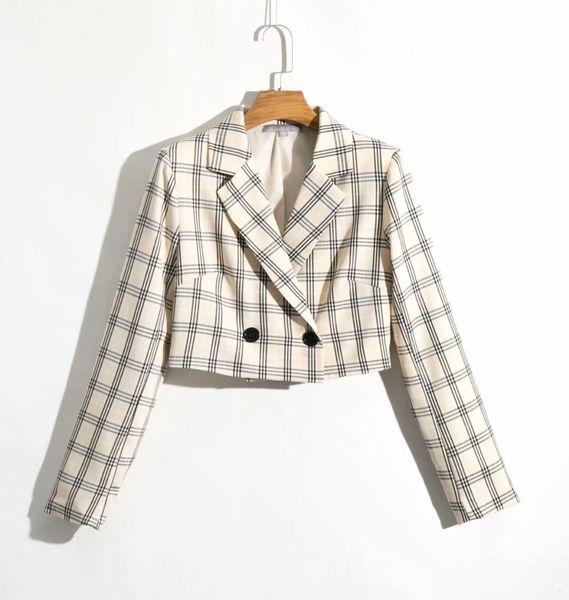 2021 new lf0948 autumn europe and the united states women's high female waists plaid blazer suit tabm, Black;brown
2021 new lf0948 autumn europe and the united states women's high female waists plaid blazer suit tabm, Black;brown
