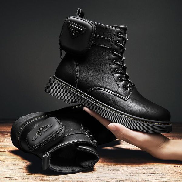 ankle boots pu rubber chunky heel designer shoes motorcycle boots waterproof non-slip trend high-end for men and women designer boots, Black
ankle boots pu rubber chunky heel designer shoes motorcycle boots waterproof non-slip trend high-end for men and women designer boots, Black