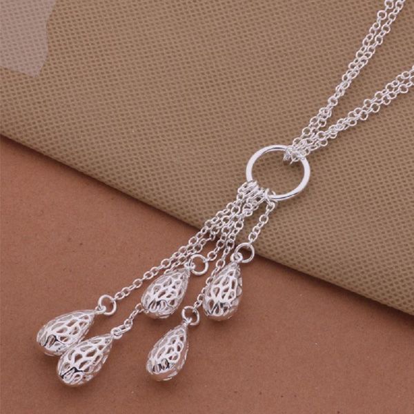 925 sterling silver hollow water drop pendant chain necklace 18'' for women wedding engagement party jewelry
925 sterling silver hollow water drop pendant chain necklace 18'' for women wedding engagement party jewelry