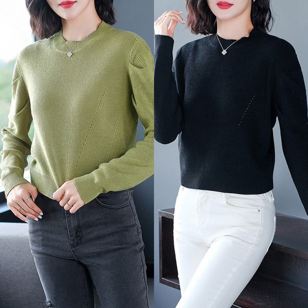 short round neck solid color t-shirt with new autumn korean loose thin fashion for t-shirt sweater sweater women vhxjo, White;black
short round neck solid color t-shirt with new autumn korean loose thin fashion for t-shirt sweater sweater women vhxjo, White;black