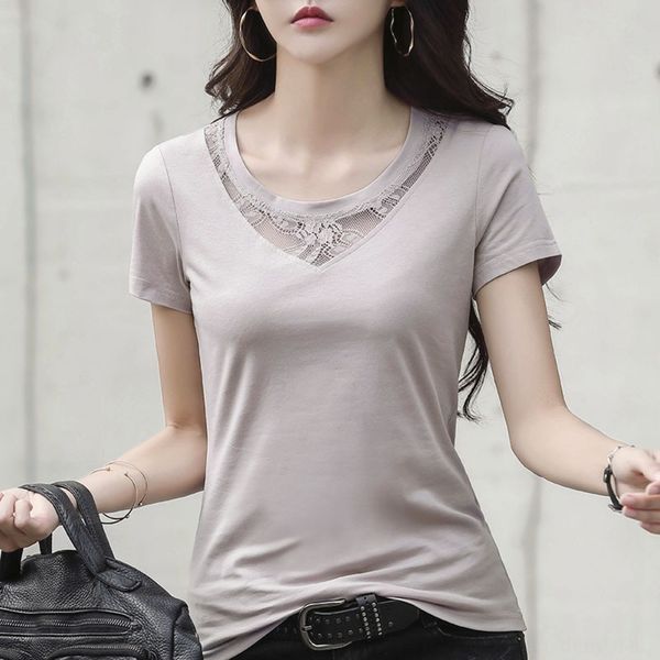 xtt0g 2020 summer korean 95 cotton short lace women t-shirt sleeve t-shirt for slim with lace base vvhnc, White
xtt0g 2020 summer korean 95 cotton short lace women t-shirt sleeve t-shirt for slim with lace base vvhnc, White