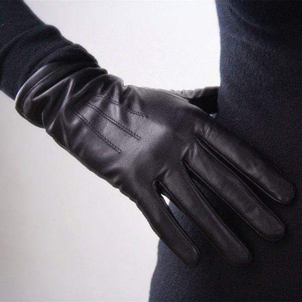 genuine leather pure sheepskin gloves female black medium and long section basic woman plush lined keep warm mittens tb13 201020, Blue;gray
genuine leather pure sheepskin gloves female black medium and long section basic woman plush lined keep warm mittens tb13 201020, Blue;gray