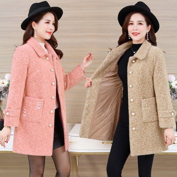 women 2020 autumn winter fashions imitation coat new female casual warm long outwear slim jacket, Black
women 2020 autumn winter fashions imitation coat new female casual warm long outwear slim jacket, Black