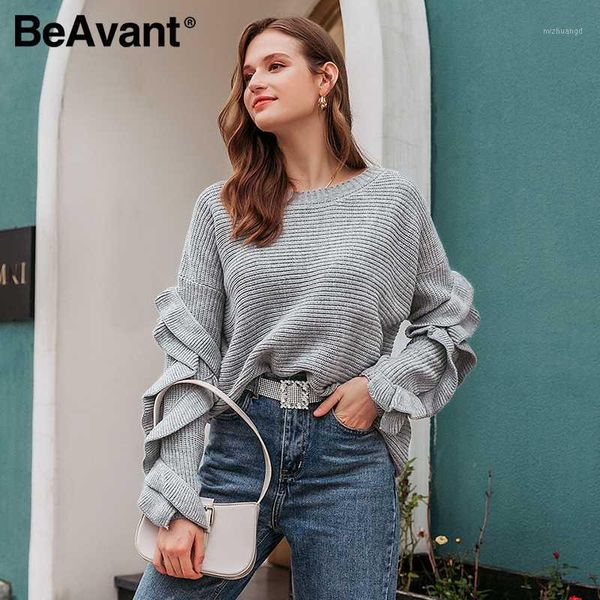 beavant elegant o-neck autumn winter women sweater office lady off shoulder jumper causal ruffle long sleeve pullover 20201, White;black
beavant elegant o-neck autumn winter women sweater office lady off shoulder jumper causal ruffle long sleeve pullover 20201, White;black