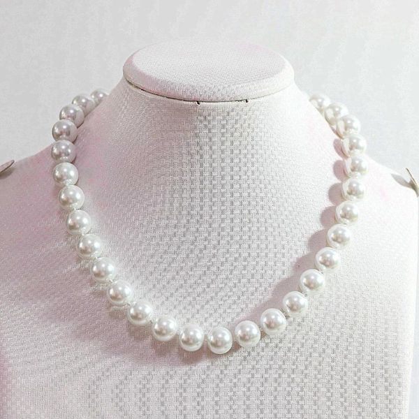 fashion white shell simulated-pearl 8mm 10mm 12mm 14mm round beads diy for women necklace 18"b731, Silver
fashion white shell simulated-pearl 8mm 10mm 12mm 14mm round beads diy for women necklace 18"b731, Silver