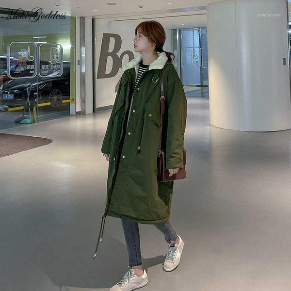 women's down & parkas mokogoddess 2021 casual wool liner parka coat fashion single breasted adjustable waist winter jacket women long w, Black
women's down & parkas mokogoddess 2021 casual wool liner parka coat fashion single breasted adjustable waist winter jacket women long w, Black
