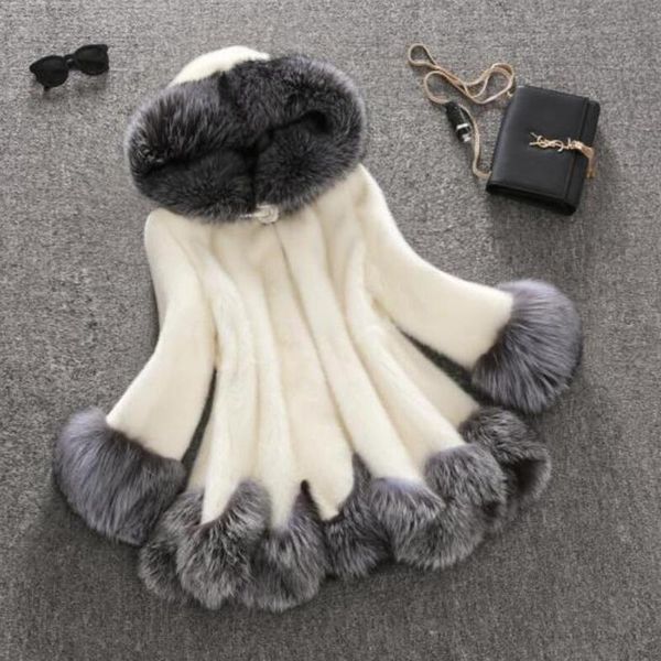 women's fur & faux coat fuffly overcoat women fake outerwear autumn winter jacket patchwork thick warm hairy, Black
women's fur & faux coat fuffly overcoat women fake outerwear autumn winter jacket patchwork thick warm hairy, Black