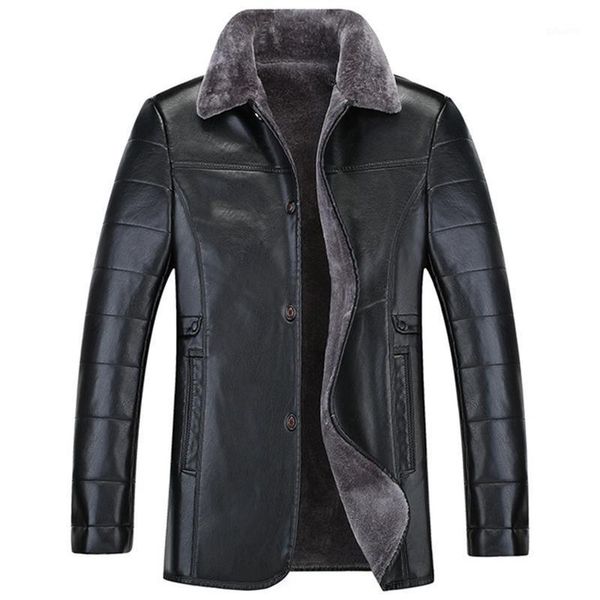 winter men size pu lapel leather men's middle-aged plus velvet jacket fleece thick coat middle age 7xl 6xl1, Black
winter men size pu lapel leather men's middle-aged plus velvet jacket fleece thick coat middle age 7xl 6xl1, Black