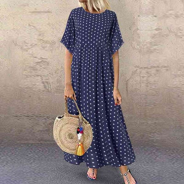 summer maxi dress women fashion dot print boho style women long short sleeve skirt for beach summer, Black;gray
summer maxi dress women fashion dot print boho style women long short sleeve skirt for beach summer, Black;gray