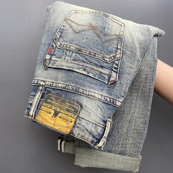 2021 new newly fashion men jeans elastic slim fit casual denim pants italian retro vintage designer long trousers 83tm, Blue
2021 new newly fashion men jeans elastic slim fit casual denim pants italian retro vintage designer long trousers 83tm, Blue