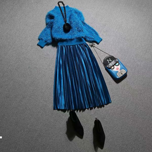 set 2021 new of two winter pieces knitted or crocheted upper neck jumper and skirt 2 elegant female matching suit y461 sfnp, Gray
set 2021 new of two winter pieces knitted or crocheted upper neck jumper and skirt 2 elegant female matching suit y461 sfnp, Gray