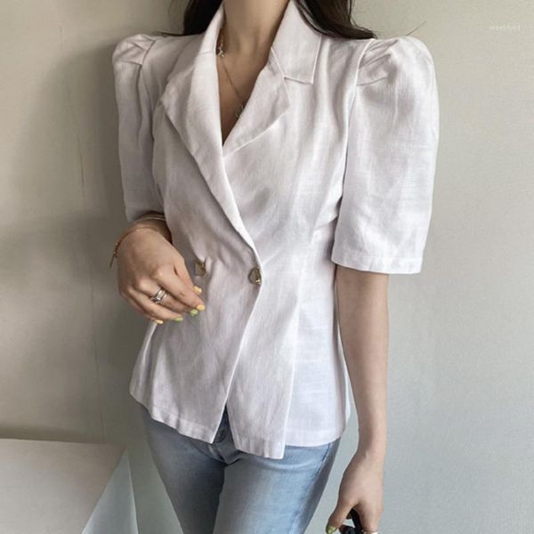 women elegant coat korean style chic summer vintage waist hugging slim puff sleeve thin blazers coat casual solid suit outerwear1, White;black
women elegant coat korean style chic summer vintage waist hugging slim puff sleeve thin blazers coat casual solid suit outerwear1, White;black