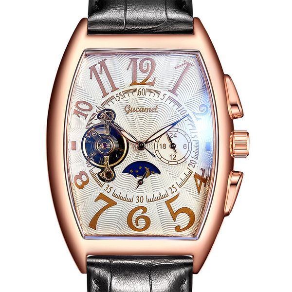 g065-3 european and american-style large flywheel mens mechanical watch wholesale hollow transparent business gifts watches, Slivery;brown
g065-3 european and american-style large flywheel mens mechanical watch wholesale hollow transparent business gifts watches, Slivery;brown
