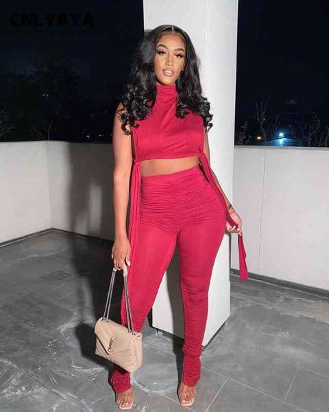 cm.yaya active sweatsuit womens set tie up crop and stacked flare pants sport tracksuit two piece set fitness outfit, White
cm.yaya active sweatsuit womens set tie up crop and stacked flare pants sport tracksuit two piece set fitness outfit, White