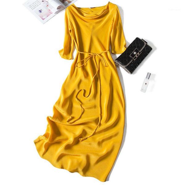 2020 natural silk dress yellow normcore/minimalist sashes ankle-length 3/4 sleeve elegant dresses for women designer clothing1, Black;gray
2020 natural silk dress yellow normcore/minimalist sashes ankle-length 3/4 sleeve elegant dresses for women designer clothing1, Black;gray