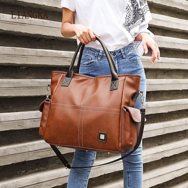 duffel bags 2021 fashion retro simple tote for women luxury handbags large capacity lady shoulder handbag pu leather dames
duffel bags 2021 fashion retro simple tote for women luxury handbags large capacity lady shoulder handbag pu leather dames