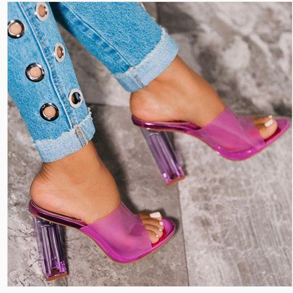 2021 new summer sandals women in europe and the style women's sandals 2021 crystal transparent thick high-heeled slippers la, Black
2021 new summer sandals women in europe and the style women's sandals 2021 crystal transparent thick high-heeled slippers la, Black