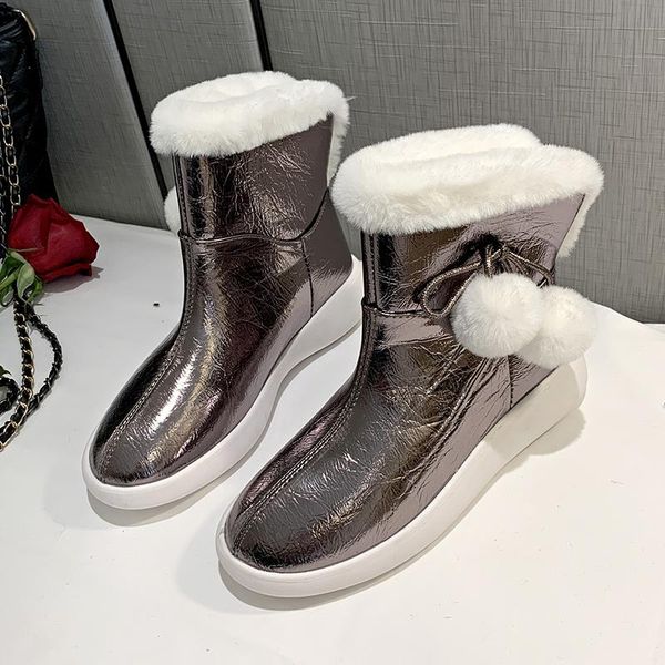 2020 beautiful snow boots women glitter leather linning furry ankle boots female winter warm plush gothic shoes snow, Black
2020 beautiful snow boots women glitter leather linning furry ankle boots female winter warm plush gothic shoes snow, Black