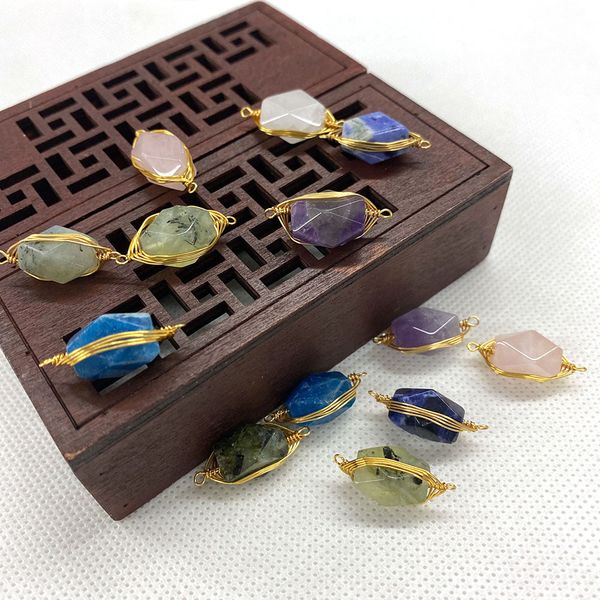 8x23mm gold wire wrap natural crystal stone pillar charms rose quartz pendants trendy for jewelry making wholesale, Bronze;silver
8x23mm gold wire wrap natural crystal stone pillar charms rose quartz pendants trendy for jewelry making wholesale, Bronze;silver